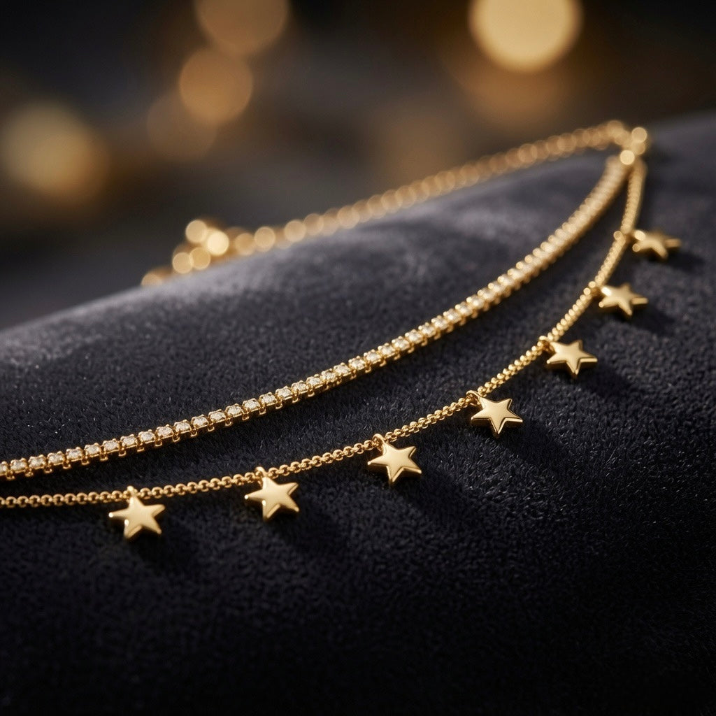 Luckystar neckline chain