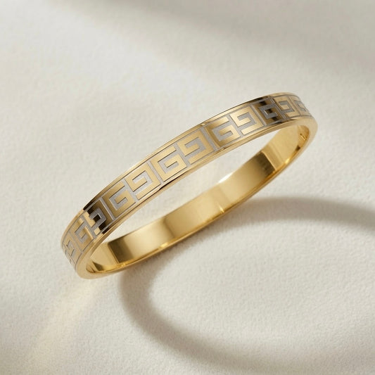 Silver pattern kada