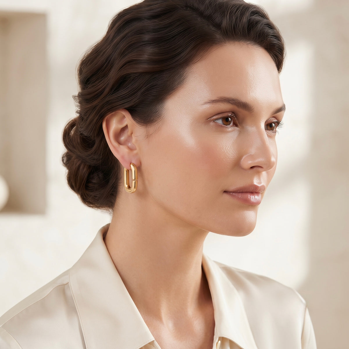 Rectangular hoop Earrings