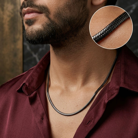 Black silk chain