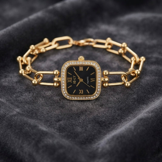 Gilded Square Watch