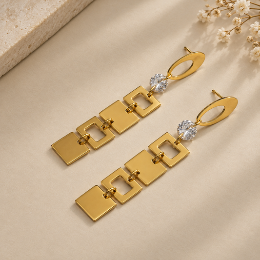 Geo-Dangle Earrings