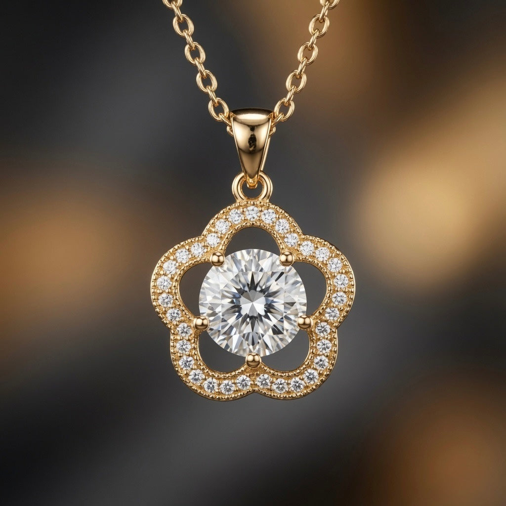 Floral CZ chain