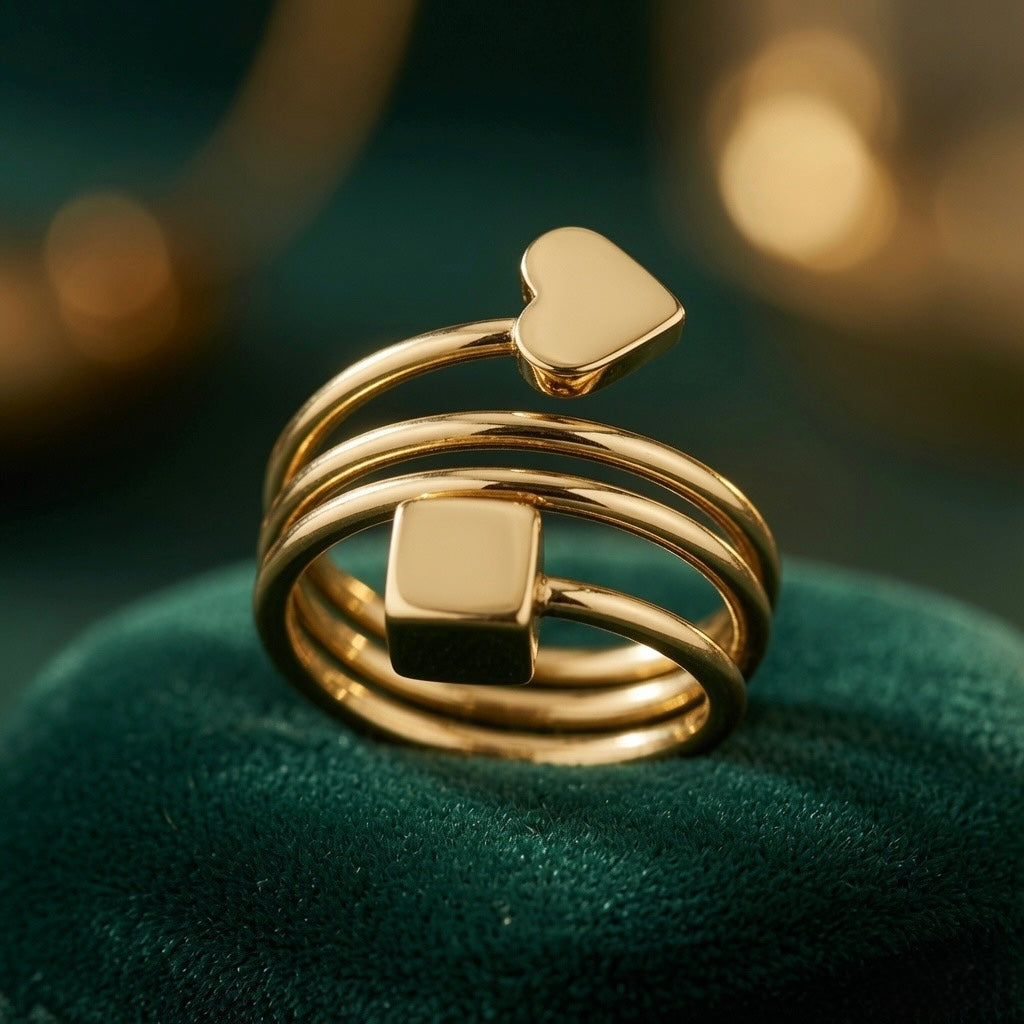 Heart bind ring
