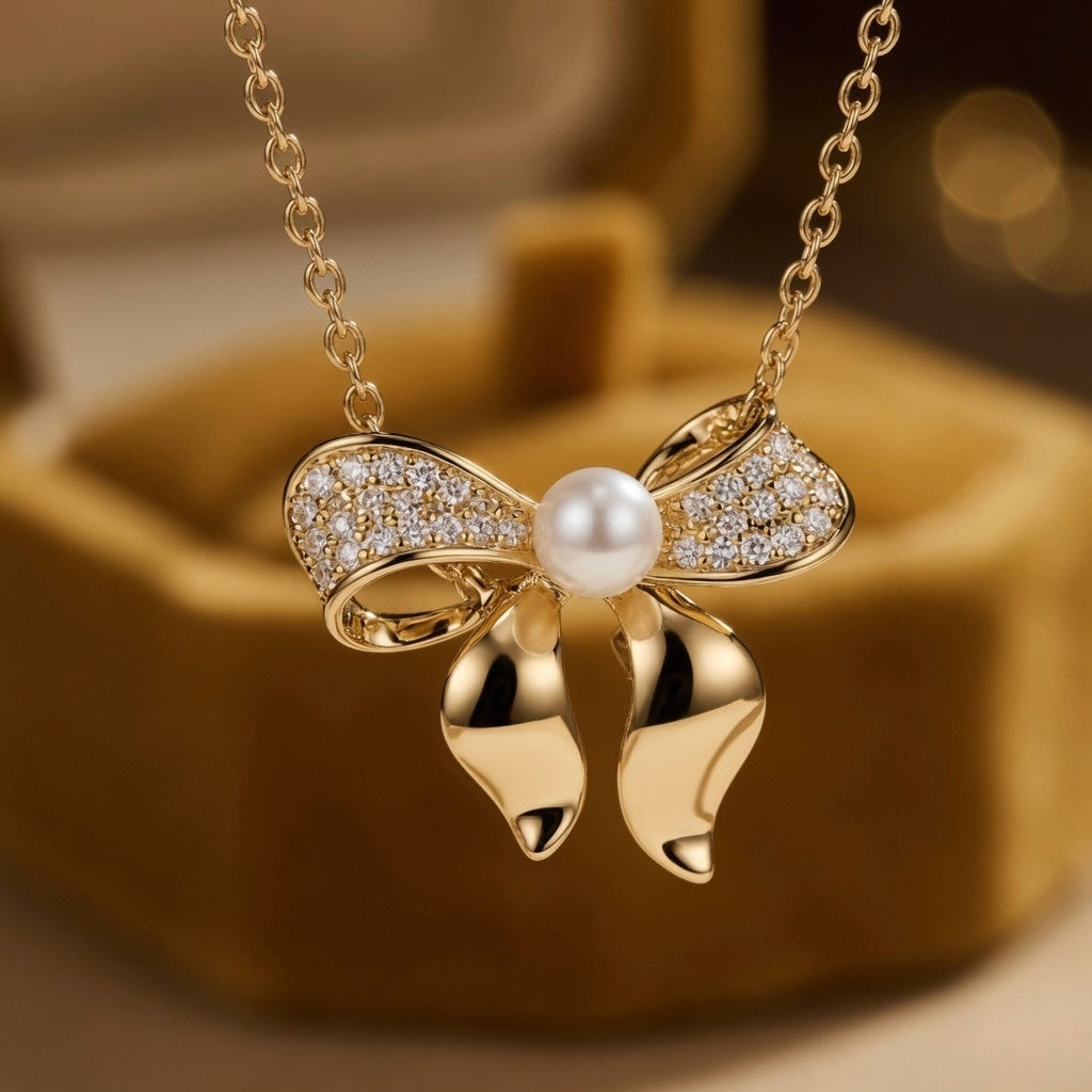 Pearl ribbon chain