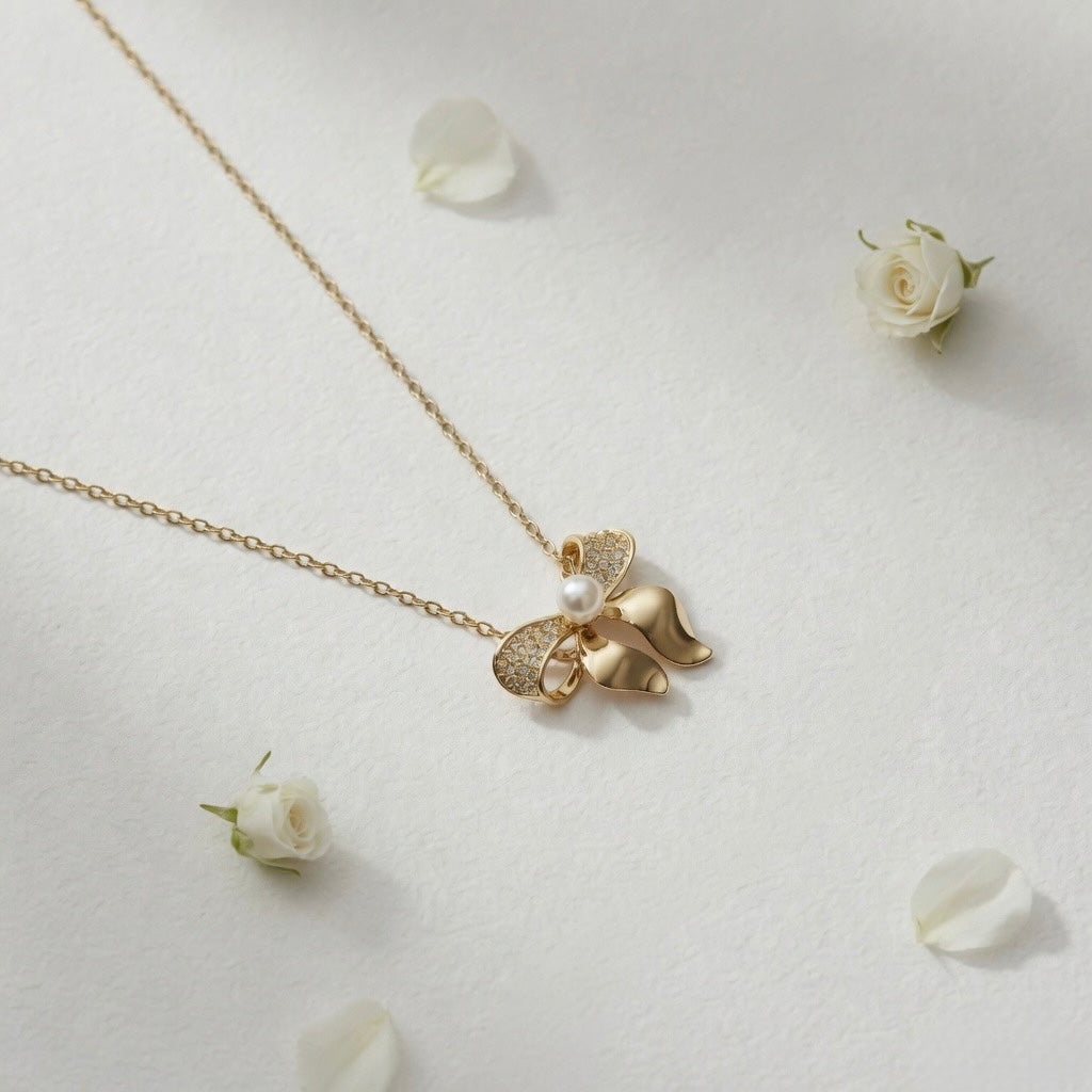 Pearl ribbon chain