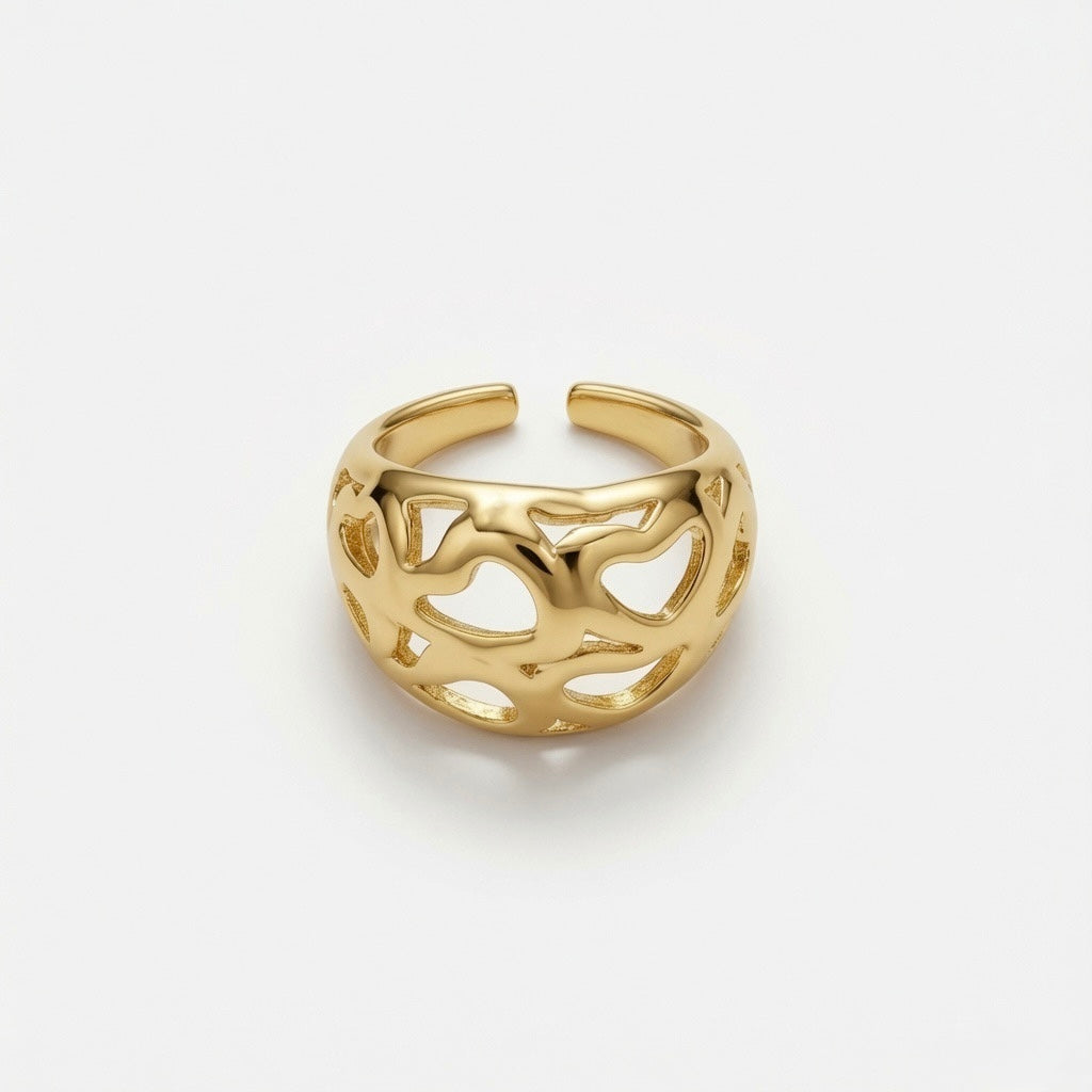 Heart pierce ring