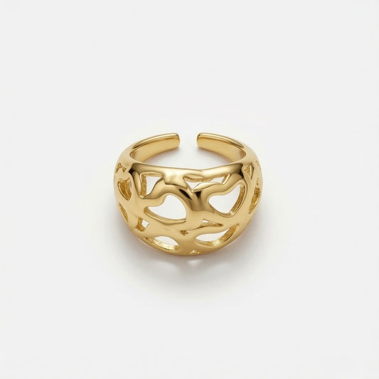 Heart pierce ring