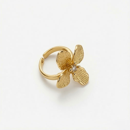 CZ flower ring